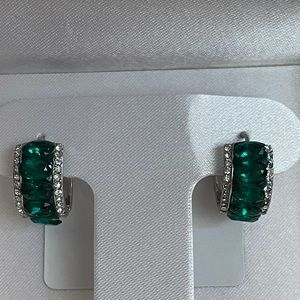 Green Crystal Earrings